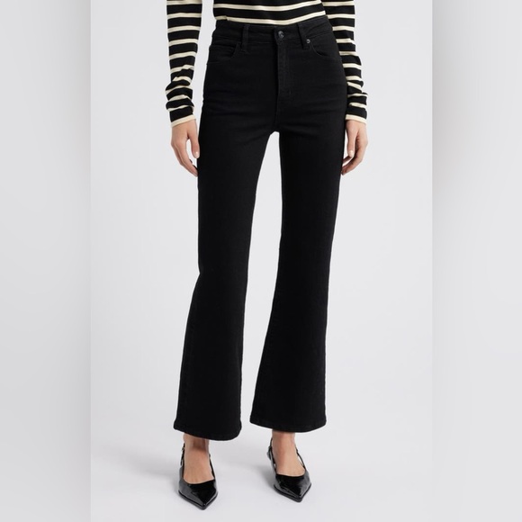 Frame The Pixie Arrow High Rise Boot Cut Jeans in Smokescreen